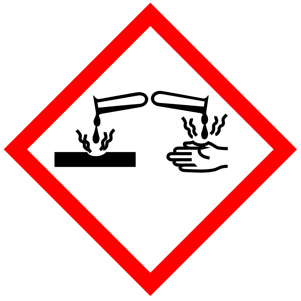 OnlineLabels Clip Art GHS pictogram for corrosive substances